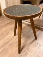 Mango Houten Bijzettafel - Ø40cm, 50cm hoog, Huis en Inrichting, Minder dan 55 cm, Gebruikt, Rond, Hout