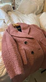 Boucle knie lange jas 44/46, Ophalen, Zo goed als nieuw, Maat 42/44 (L), Zwart