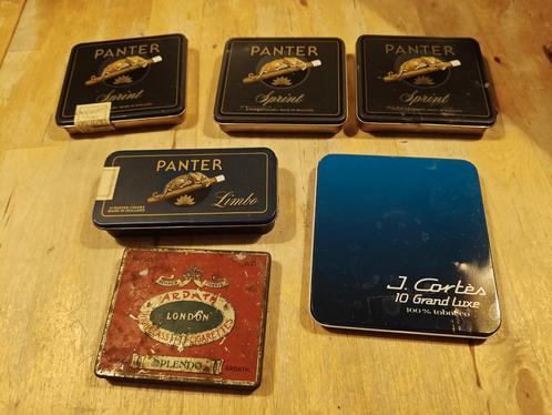 sigarenblikjes o.a. Panter, Verzamelen, Blikken, Gebruikt, Overige, Overige merken, Ophalen of Verzenden