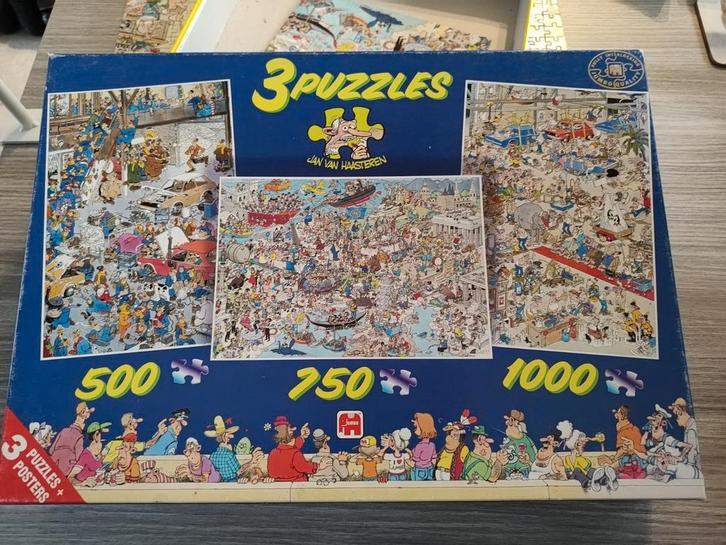 Jan van Haasteren puzzels, puzzel van 500 stukjes ontbreekt, Hobby en Vrije tijd, Denksport en Puzzels, Gebruikt, Legpuzzel, 500 t/m 1500 stukjes