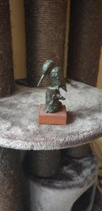 Bronzen ijsvogel op boomstronk met doosje, Ophalen of Verzenden