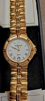 Krug Baümen Baron 18ct electroplated pols horloge in doos, Ophalen of Verzenden, Nieuw, Staal, Overige merken