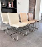 Zes leder Henders & Hazel design stoel aardetinten, Huis en Inrichting, Stoelen, Ophalen, Henders en Hazel, Zo goed als nieuw