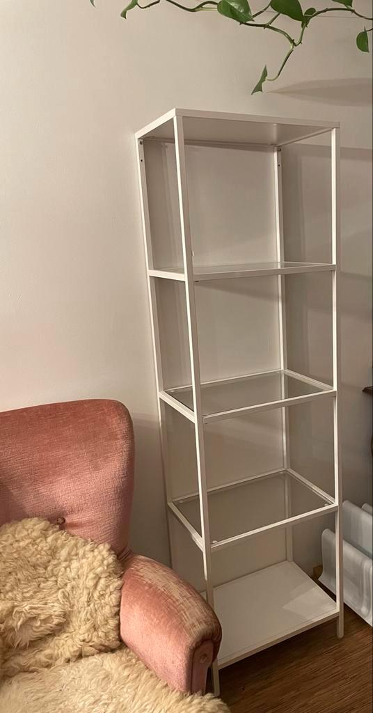 Witte Vittsjo IKEA stellingkast, Huis en Inrichting, Kasten | Boekenkasten, Zo goed als nieuw, 50 tot 100 cm, 150 tot 200 cm, 25 tot 50 cm