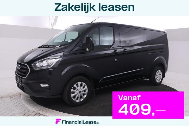 Ford Transit Custom 300 2.0 TDCI L2H1 Limited DC Dubbel cabi, Auto's, Bestelauto's, Bedrijf, Lease, Financial lease, ABS, Airbags