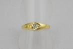 14 karaat gouden ring met Diamant 1455-G, 18 tot 19, Eu, Gebruikt, Eu