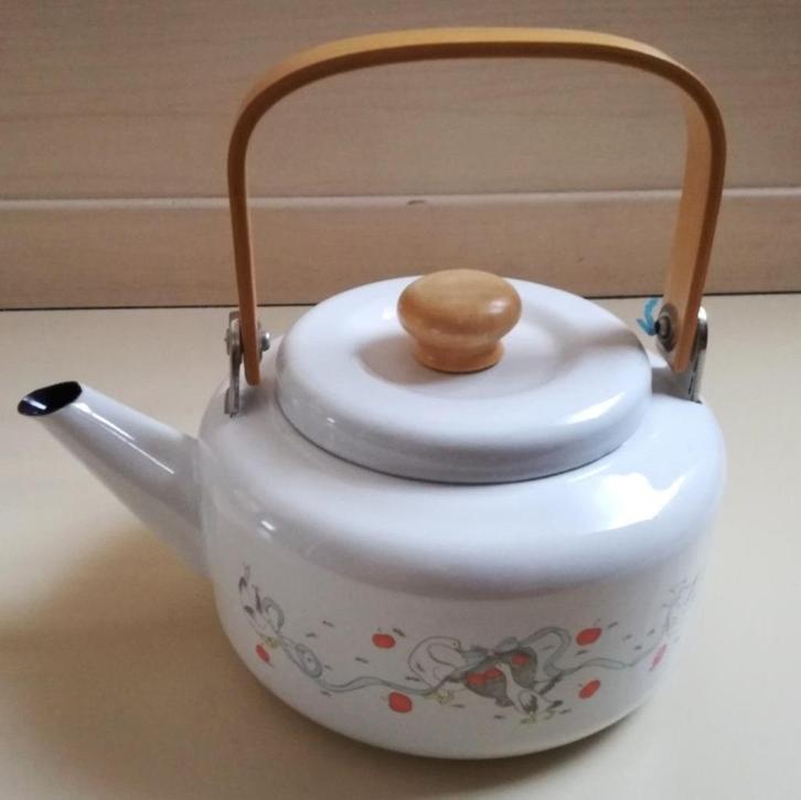 NIEUW Vintage keramisch theeketel thee ketel 2 liter, Antiek en Kunst, Curiosa en Brocante, Ophalen of Verzenden