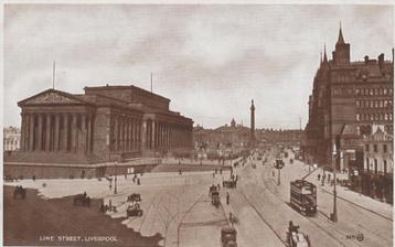 P365 oude ansichtkaart lime street liverpool 1927?  Engeland beschikbaar voor biedingen