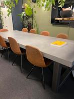 Industriële Beton Cire Vergadertafel, Huis en Inrichting, Tafels | Eettafels, Ophalen, Zo goed als nieuw, Rechthoekig, 200 cm of meer