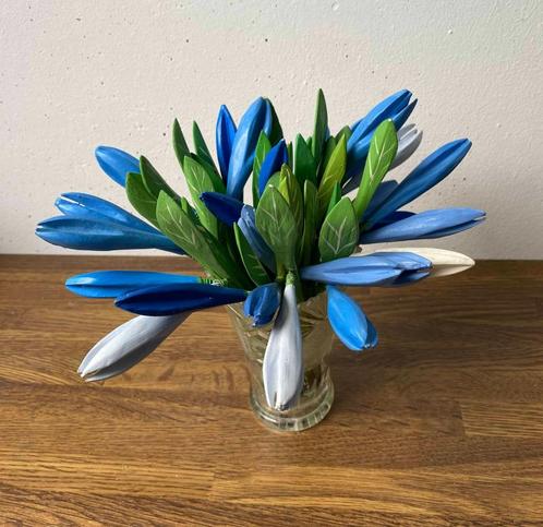 Moederdag houten bloemetjes, Huis en Inrichting, Woonaccessoires | Kunstplanten en Kunstbloemen, Nieuw, Binnen, Ophalen of Verzenden
