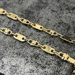 14k gouden ketting massief flatmagnum schakel italy, Ophalen of Verzenden, Zo goed als nieuw, Goud