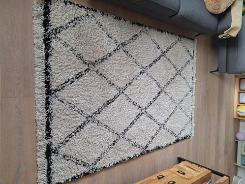 Prachtig Vloerkleed Varamin zwart/wit ruit, Huis en Inrichting, Stoffering | Tapijten en Kleden, Zo goed als nieuw, 150 tot 200 cm