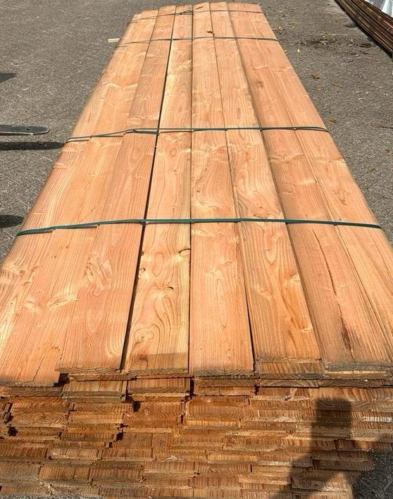 Douglashout gouglas dakbeschot 18x130x3000/4000 mes/groef, Tuin en Terras, Palen, Balken en Planken, Nieuw, Planken, 250 cm of meer