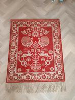 Deens wandkleed, handwerk, rode draad op jute, Ophalen of Verzenden, Gebruikt, Rechthoekig