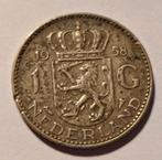 Nederland 1 gulden 1958 (Zilver), Postzegels en Munten, Munten | Nederland, Ophalen of Verzenden, Koningin Juliana, 1 gulden, Zilver