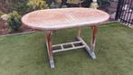 Teakhouten tuintafel verstelbaar, Ophalen, Gebruikt, Rechthoekig, Teakhout