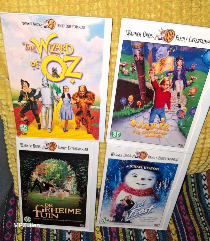4 Jeugdfilms Warner Bros, Cd's en Dvd's, Dvd's | Kinderen en Jeugd, Zo goed als nieuw, Film, Alle leeftijden, Ophalen of Verzenden