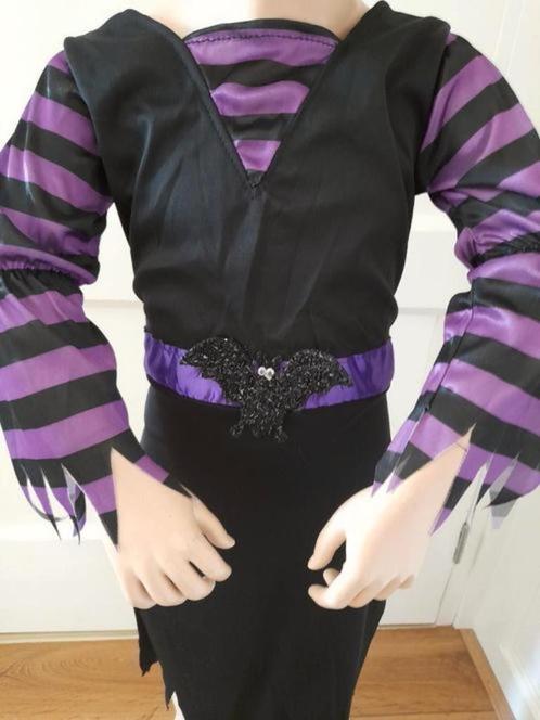 Verkleedkleren: Heks, Heksenjurk met diadeem maat 110 nieuw, Kinderen en Baby's, Carnavalskleding en Verkleedspullen, Nieuw, Meisje