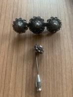 Antiek zilveren zeeuwse broche +dasspeld, Verzenden, Zilver