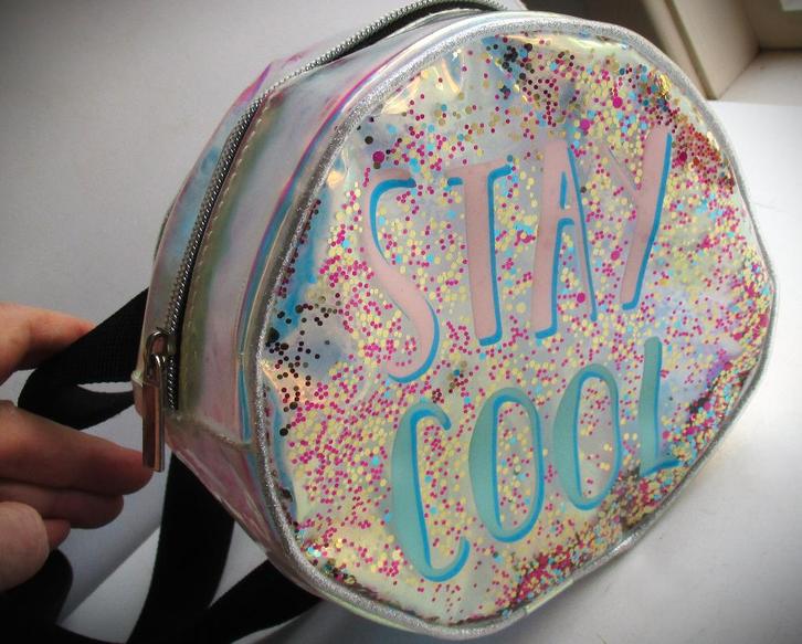 Tas Holografisch~Stay Cool~Rond Kindertasje, Kinderen en Baby's, Kindermode-accessoires, Zo goed als nieuw, Ophalen of Verzenden
