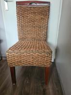 4 eetstoelen gratis  12 jaar oud., Huis en Inrichting, Stoelen, Ophalen of Verzenden, Gebruikt, Riet of Rotan, Vier