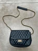 VINTAGE ECHT LEER RUITMOTIEF STIKSEL LEREN CROSSBODY TAS, Sieraden, Tassen en Uiterlijk, Tassen | Damestassen, Ophalen of Verzenden