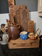 Zware Houten bak met lade, keuken,sober,landelijk, Ophalen of Verzenden, X, Rechthoekig, Hout