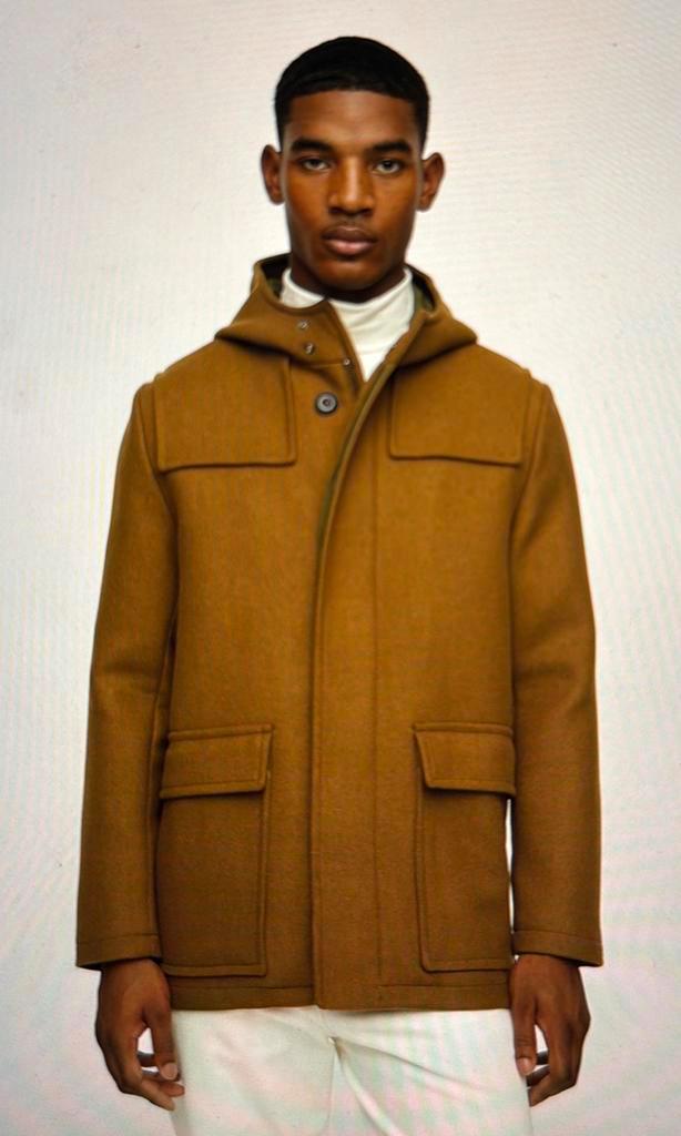 Mango Hooded wool coat - Size S, Kleding | Heren, Jassen | Winter, Zo goed als nieuw, Ophalen of Verzenden