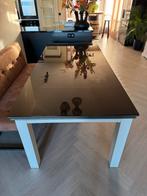 Riverwoods Eetkamertafel van Bommel met glasplaat ., Ophalen, 150 tot 200 cm, 200 cm of meer, Vijf personen of meer