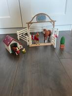 Schleich set paard en hond en honden hok, Ophalen of Verzenden, Zo goed als nieuw