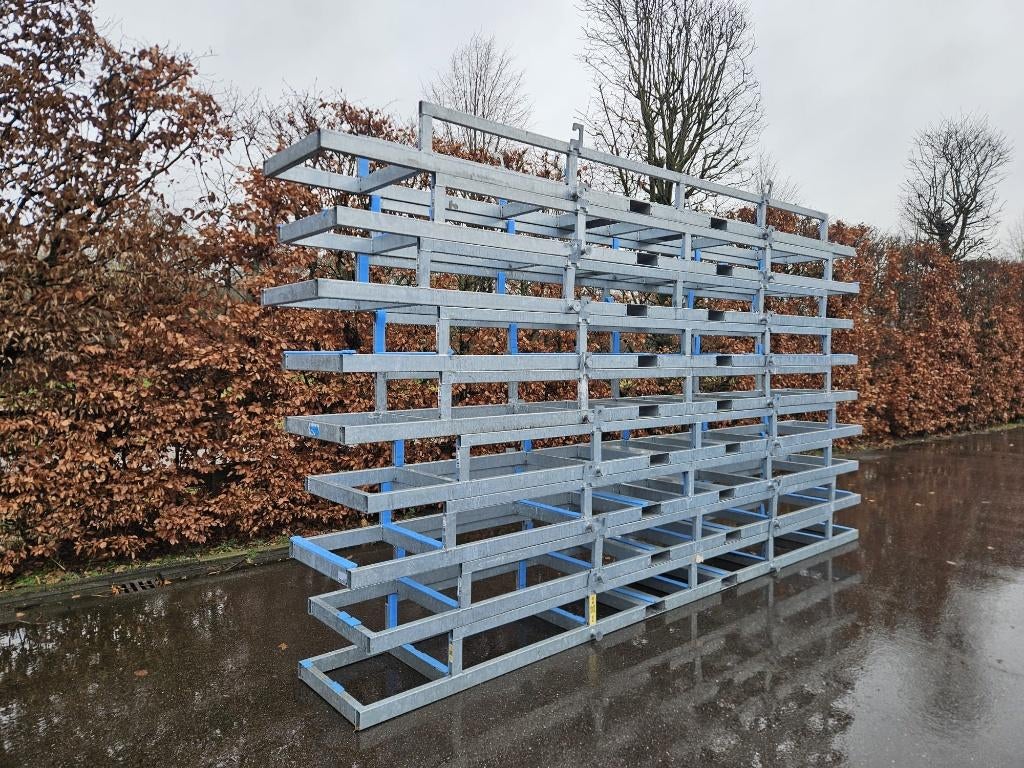 Langmateriaal container, opslagbok, stapelkrat | z.g.a.n., Doe-het-zelf en Verbouw, Metalen, Ophalen, Zo goed als nieuw, IJzer