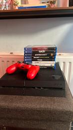 Playstation 4 + 8 spellen + 2 controllers, Ophalen, Zo goed als nieuw, Met 1 controller, Original