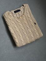 Ralph lauren kabeltrui, Kleding | Heren, Truien en Vesten, Ophalen of Verzenden, Zo goed als nieuw, Maat 52/54 (L), Beige