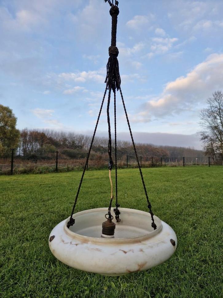 antieke pastorie herenhuis schildpad palfoniere lamp 1930, Antiek en Kunst, Antiek | Lampen, Ophalen of Verzenden