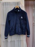 Adidas Originals donkerblauw warm fleecevest jasje S M, Gedragen, Blauw, Maat 38/40 (M), Ophalen of Verzenden