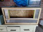 Houten terrarium met glazen schuifdeurtjes, Dieren en Toebehoren, Ophalen, Zo goed als nieuw, Terrarium of Paludarium