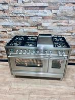 Luxe Boretti 7 pits met Frytop dubbele oven RVS 120 cm, 60 cm of meer, Fornello Esperta, Ophalen of Verzenden, Zo goed als nieuw