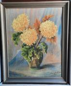 Schilderij stilleven/ chrysanten, Ophalen of Verzenden