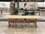 Unieke eiken schaaldeel boomstamtafel 300x110cm, Ophalen, Zo goed als nieuw, Vijf personen of meer, Rechthoekig