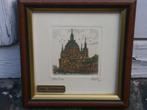 Mooi MINI etsje v/d Dom van Berlijn, in mooi lijstje, Antiek en Kunst, Ophalen