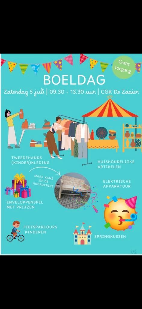 Boeldag/ROMMELMARKT 5 juli a.s. HARDERWIJK, Diversen, Rommelmarktspullen, Zo goed als nieuw, Ophalen