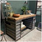 Industriele werkbank Keukeneiland Werktafel Sidetable, Antiek en Kunst, Curiosa en Brocante, Ophalen