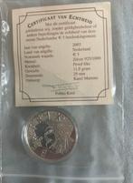 Vincent van Gogh Vijfje zilver proof-like in plastic capsule, Postzegels en Munten, Ophalen of Verzenden, Koningin Beatrix, Euro's