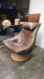 Gerard van den berg vintage leren stoel, 75 tot 100 cm, Ophalen of Verzenden, Zo goed als nieuw, Metaal