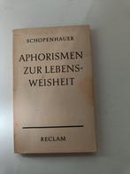 Schopenhauer - Aphorismen zur Lebensweisheit, Boeken, Filosofie, Gelezen, Metafysica of Natuurfilosofie, Ophalen of Verzenden