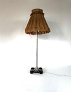 Vintage vloerlamp met Raffia kap ‘70, Huis en Inrichting, Lampen | Vloerlampen, Metaal, Ophalen of Verzenden, Zo goed als nieuw