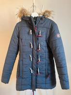 Superdry winterjas blauw | maat S | met capuchon & bontkraag, Ophalen of Verzenden, Maat 36 (S), Gedragen, Superdry