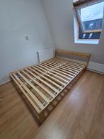 Ikea Neiden bed 140x200 met lattenbodem, Huis en Inrichting, Slaapkamer | Bedden, Ophalen, Gebruikt, Bruin, Tweepersoons