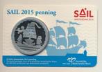 Nederland sail Amsterdam penning 2015 in coincard, Ophalen of Verzenden, Overige materialen, Nederland