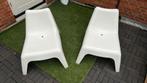 Ikea tuinstoel wit 2x, Ophalen, Zo goed als nieuw, Kunststof